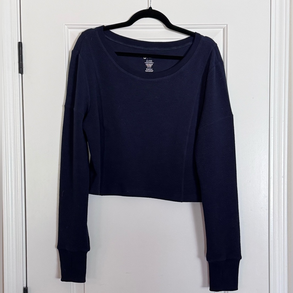 BuffBunny Blue Crop Sweatshirt Relaxed Fit